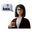 Businesswoman with take away coffee and talking to colleague
